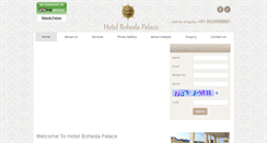 Desktop Screenshot of hotelbohedapalace.com