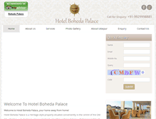 Tablet Screenshot of hotelbohedapalace.com